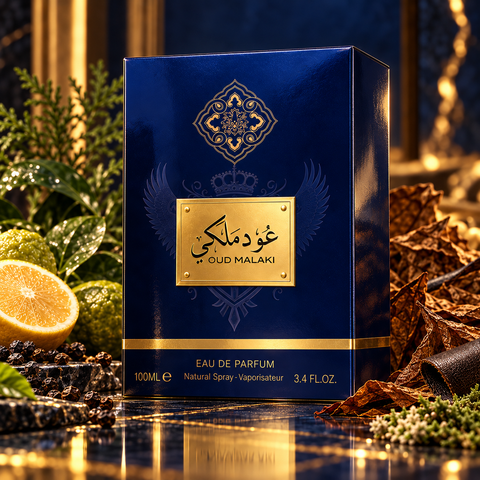 Oud Malaki | عود ملكي Unisex Arabian Perfume – Bergamot, Leather & Tobacco