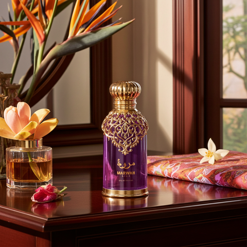 Marwah Silk Perfume – Oud, Fruity & Leather Fragrance with Vanilla, Amber & Saffron