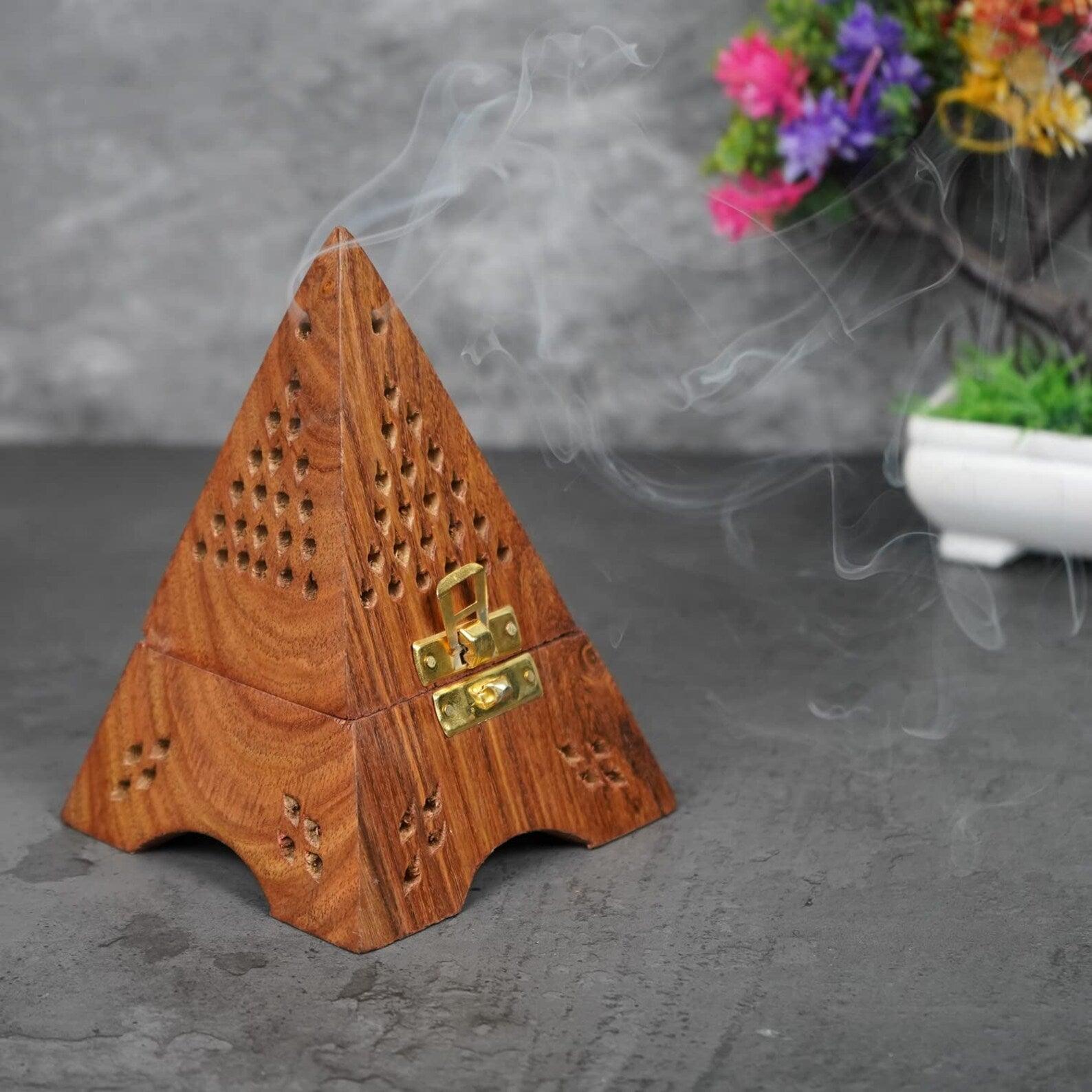 Wooden Bakhoor Burner 6in /Traditional Arabic Bakhoor Burner, Udinese, Luxury Home Decor, Fragrance Rituals, Oud Love, Handcrafted Arabian Decor - HSA Perfumes